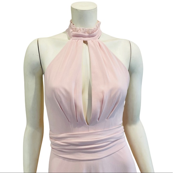 Lulu’s First Comes Love Pink Chiffon Halter Maxi Dress - Picture 2 of 13